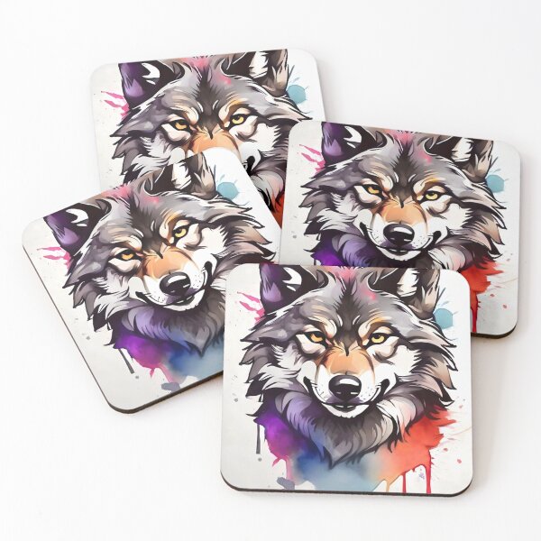 Item preview, strong colorful wolf logo designed and sold by RAILGUNWII.