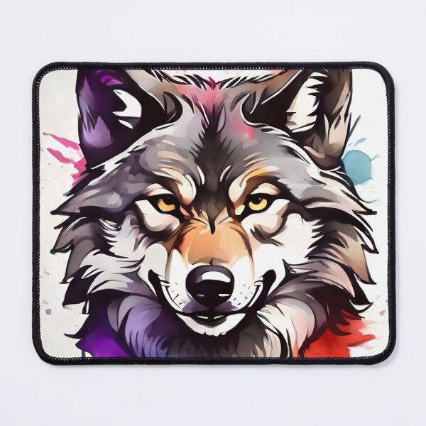 Item preview, strong colorful wolf logo designed and sold by RAILGUNWII.