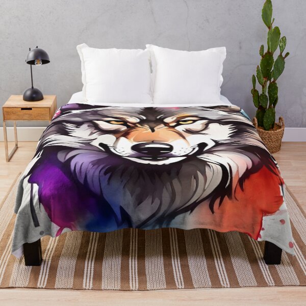 Item preview, strong colorful wolf logo designed and sold by RAILGUNWII.