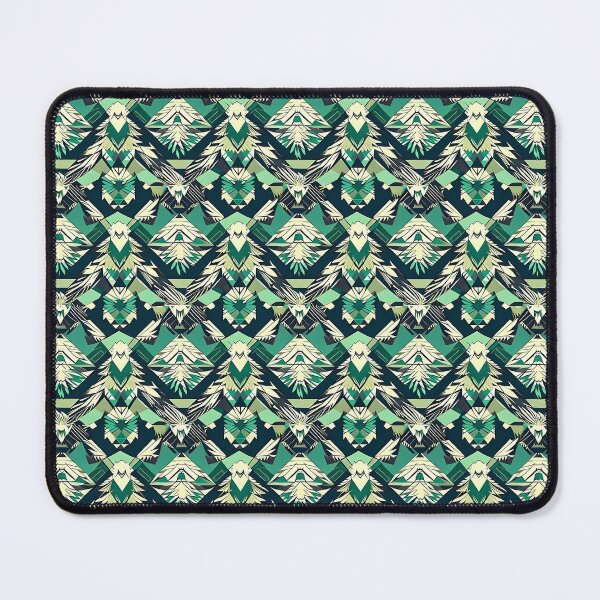 Item preview, Geometric Green Eagles Pattern designed and sold by Geonimalia.