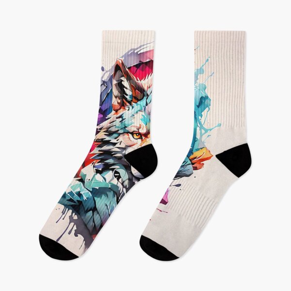 Item preview, strong colorful wolf logo designed and sold by RAILGUNWII.