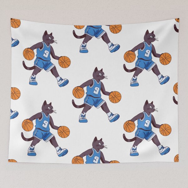 Item preview, Black Cat Playing Basketball designed and sold by Millusti.