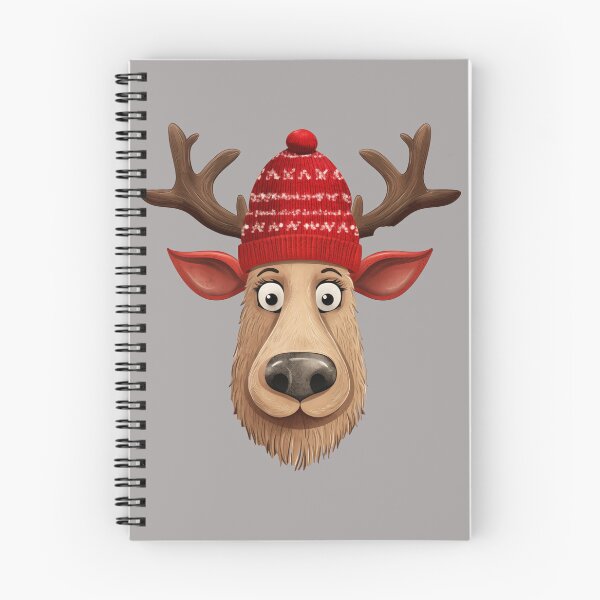 Item preview, Reindeer waring winter hat designed and sold by AIEngine.