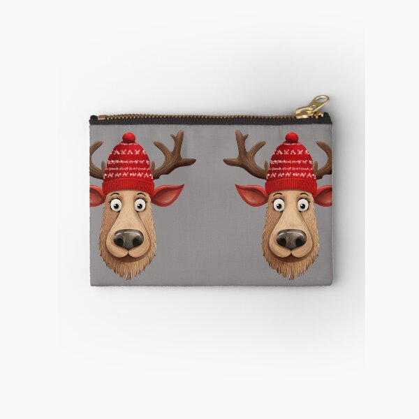 Item preview, Reindeer waring winter hat designed and sold by AIEngine.