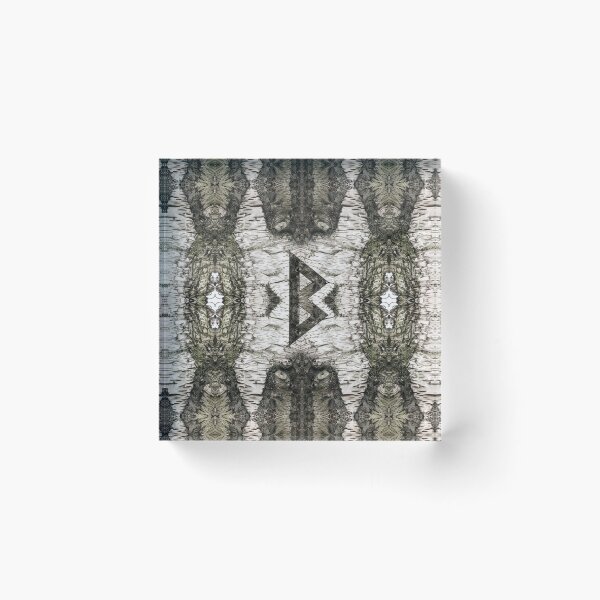 Item preview, Berkana Celtic Rune on Birch Bark designed and sold by k9printart.