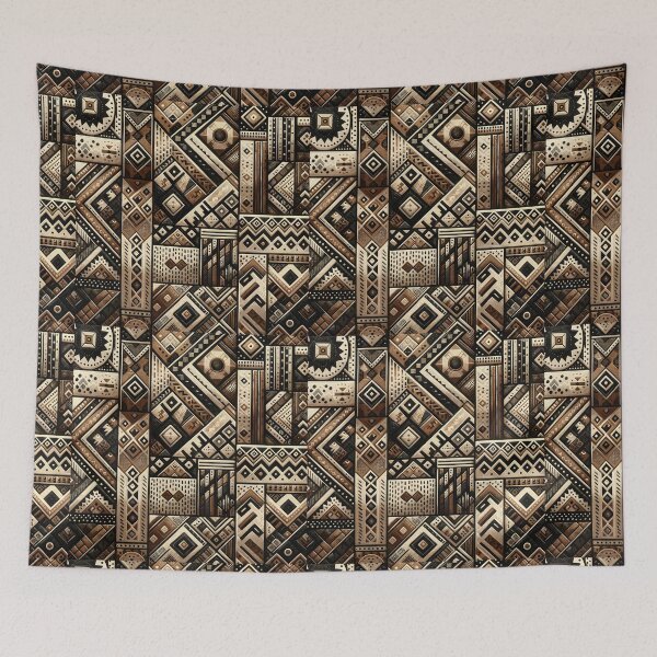 Aperçu de l'œuvre Modèle Sans Couture Géométrique Ethnique Tribal Afrique Artisanale créée et vendue par Furahisha.