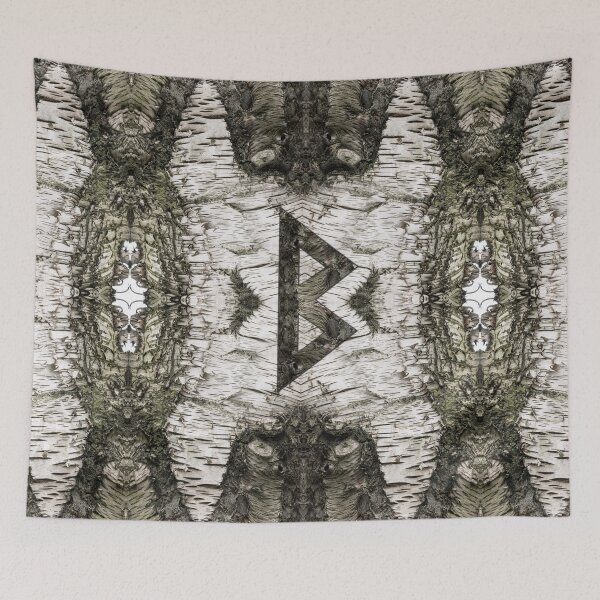 Item preview, Berkana Celtic Rune on Birch Bark designed and sold by k9printart.