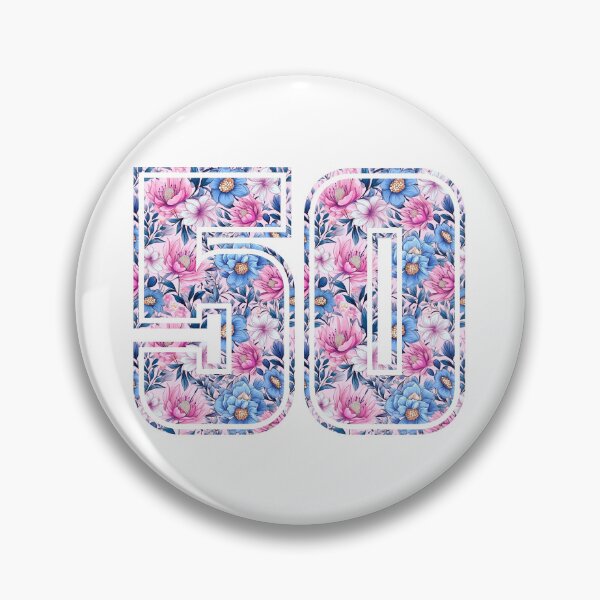 Item preview, 50th Birthday, floral number 50, woman’s designed and sold by iclipart.