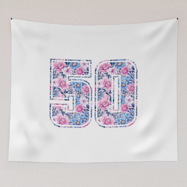 Item preview, 50th Birthday, floral number 50, woman’s designed and sold by iclipart.