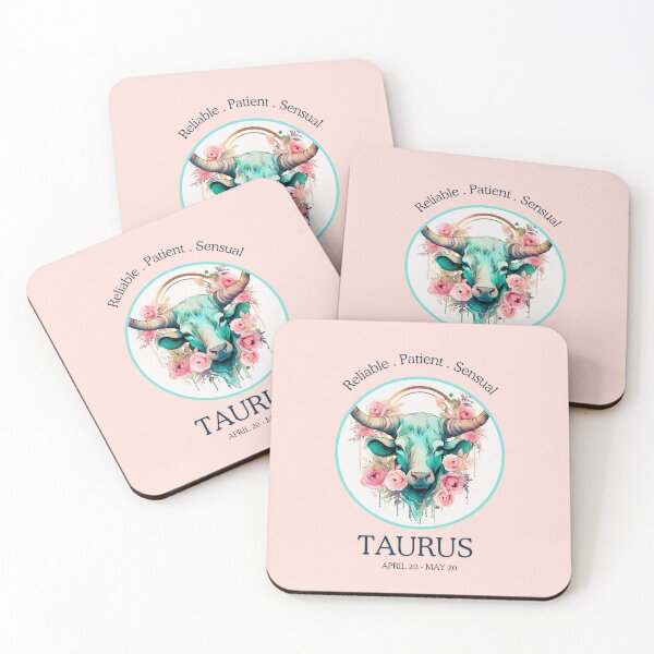 Item preview, Taurus  zodiac- Horescope/SunSign Theme  on pink back ground designed and sold by CosmicNook1.