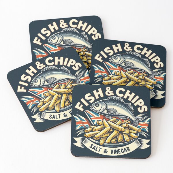 Item preview, British Fish n Chips logo designed and sold by PickledjoArt.