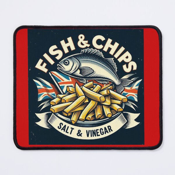 Item preview, British Fish n Chips logo designed and sold by PickledjoArt.