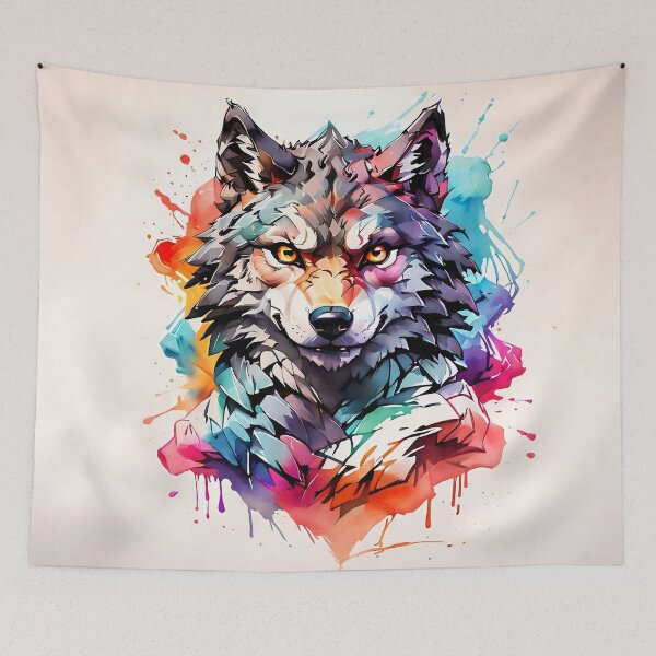 Item preview, High quality wolf painting designed and sold by RAILGUNWII.