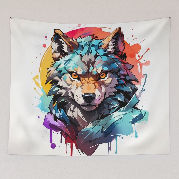 Item preview, High quality wolf painting designed and sold by RAILGUNWII.