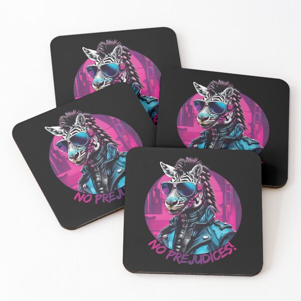 Item preview, Synthwave zebra in sunglasses - No prejudices! designed and sold by HarridanCreates.