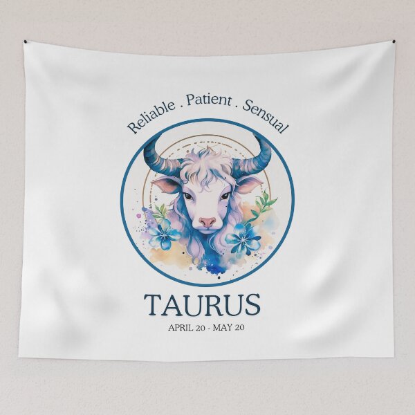 Item preview, Taurus  zodiac- Horescope/SunSign Theme  on white back ground designed and sold by CosmicNook1.