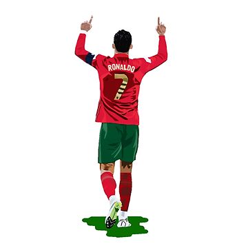 "Hand Drawn Cristiano Ronaldo CR7 Portugal" Sticker for Sale by