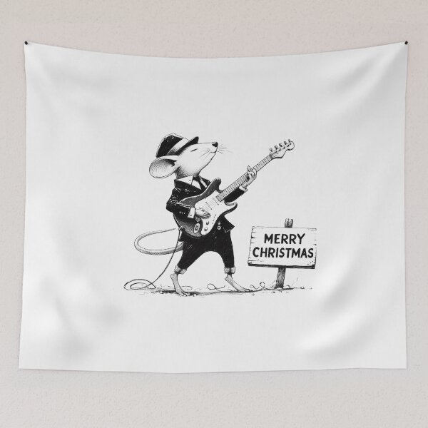 Item preview, Guitar-playing mouse musician  designed and sold by Happinessgiver.