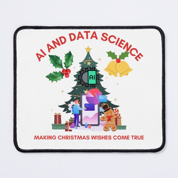 Artikelvorschau, KI und Datenwissenschaft, Weihnachtswünsche wahr werden lassen, Datenweihnachten entworfen und verkauft von NoetherSym.