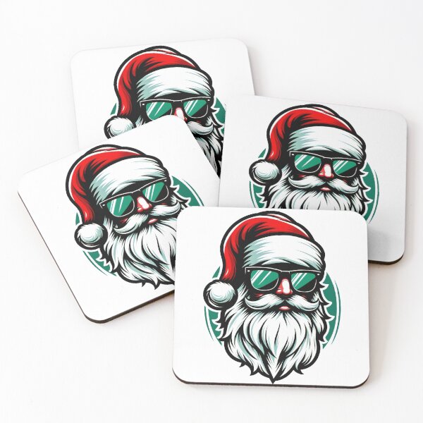 Item preview, Hipster Santa: Cool Green Sunglasses & Classic Red Hat designed and sold by AIARTIST1.