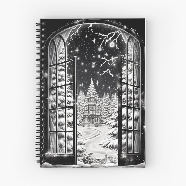 Item preview, Winter Night Scene Window Pictures for Chalk Marker designed and sold by AnnaMDesign.