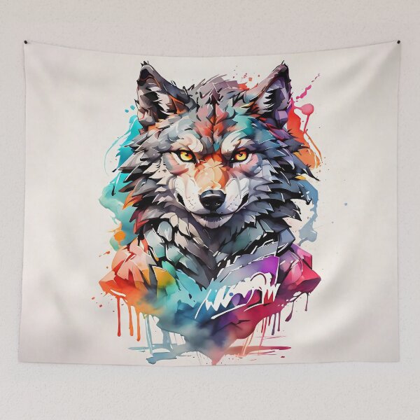 Item preview, High quality wolf painting designed and sold by RAILGUNWII.