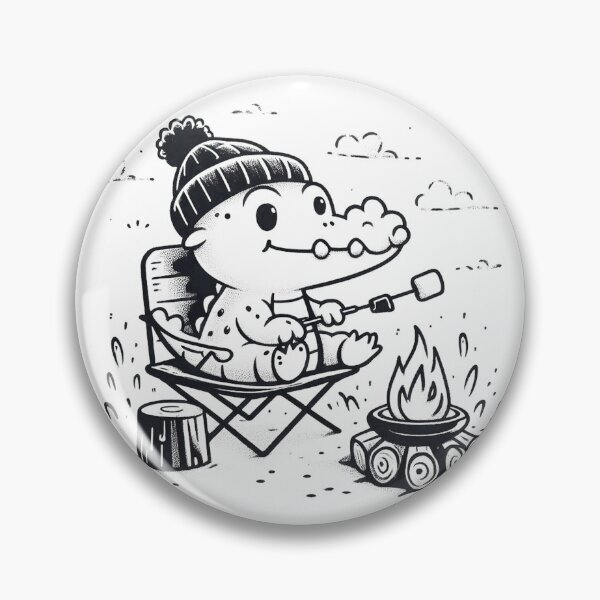 Item preview, A campground alligator roasting marshmallows designed and sold by Happinessgiver.