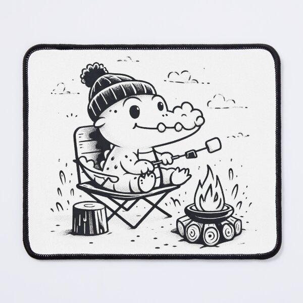 Item preview, A campground alligator roasting marshmallows designed and sold by Happinessgiver.