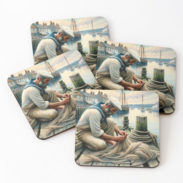 Item preview, Dawn Silence on the Fisherman's Pier designed and sold by PictorialWhimsy.