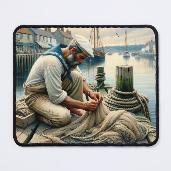 Item preview, Dawn Silence on the Fisherman's Pier designed and sold by PictorialWhimsy.