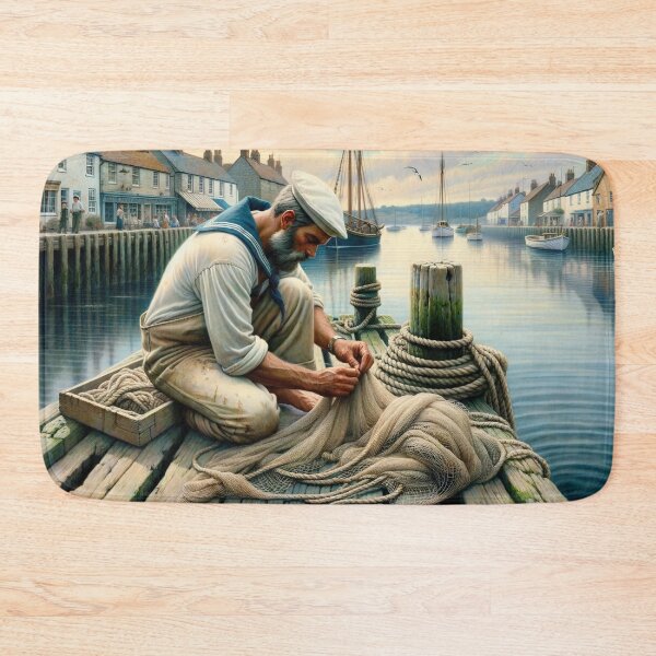 Item preview, Dawn Silence on the Fisherman's Pier designed and sold by PictorialWhimsy.
