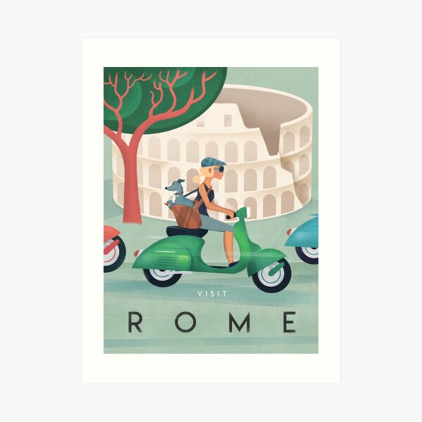 Rome Vintage Travel Poster Art Print