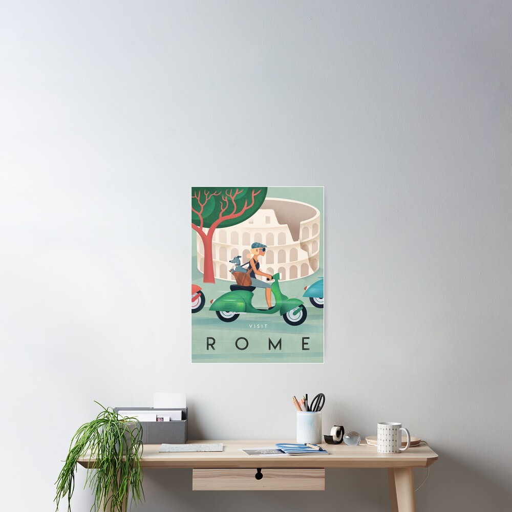 Rome Vintage Travel Poster Poster