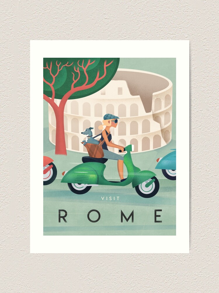 Alternate view of Rome Vintage Travel Poster Art Print