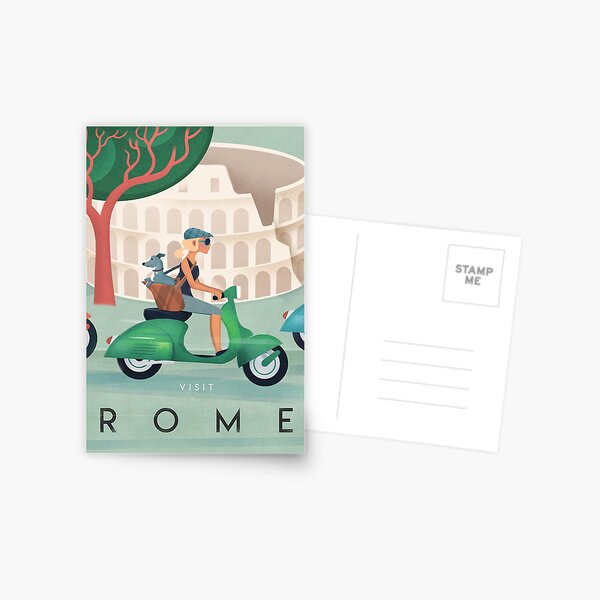 Rome Vintage Travel Poster Postcard
