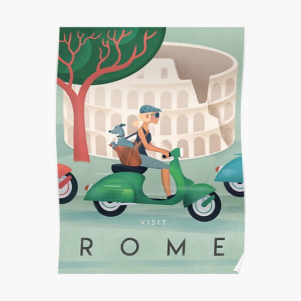 Rome Vintage Travel Poster Poster