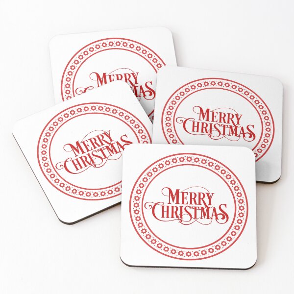 Item preview, Red Merry Christmas Circular Message designed and sold by ChristmasCharm.