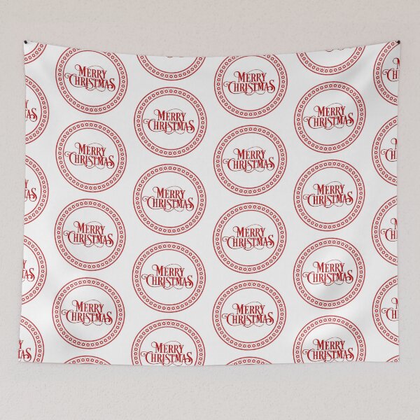 Item preview, Red Merry Christmas Circular Message designed and sold by ChristmasCharm.