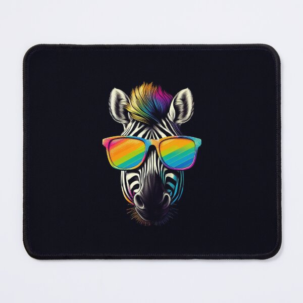 Artikelvorschau, Cooles Zebra mit Regenbogenbrille entworfen und verkauft von Studio Pico.