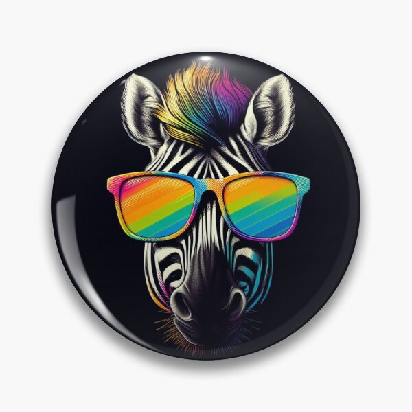 Artikelvorschau, Cooles Zebra mit Regenbogenbrille entworfen und verkauft von Studio Pico.