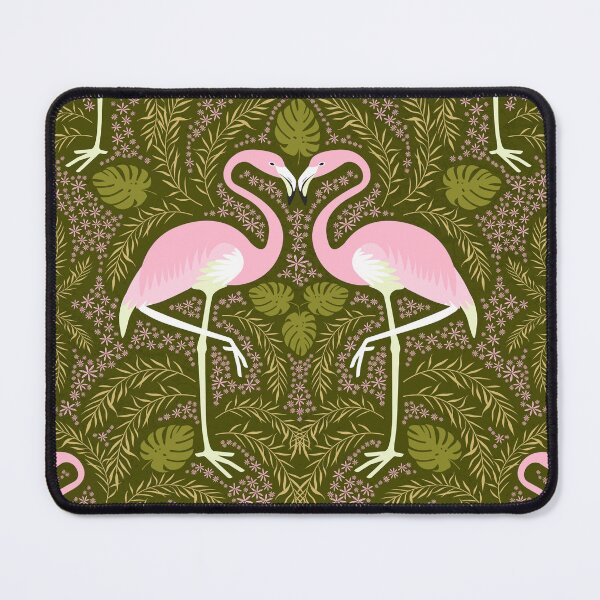 Item preview, Flamingo tropics - Thatch green designed and sold by Carina Parry Studios.