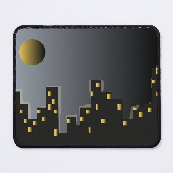 Item preview, City view at night with full moon and the dark sky  designed and sold by SunbeamMoon111.