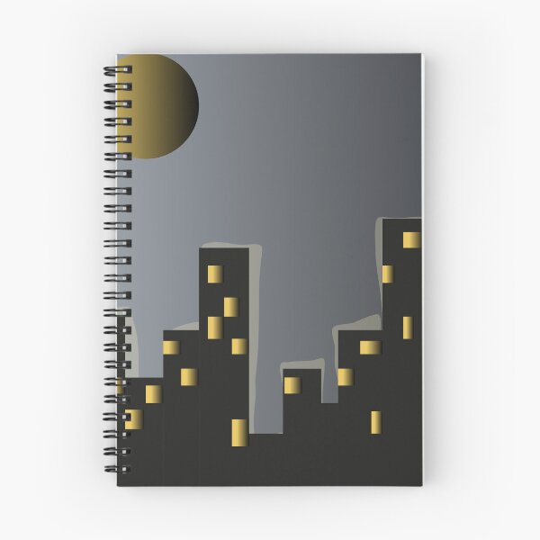 Item preview, City view at night with full moon and the dark sky  designed and sold by SunbeamMoon111.