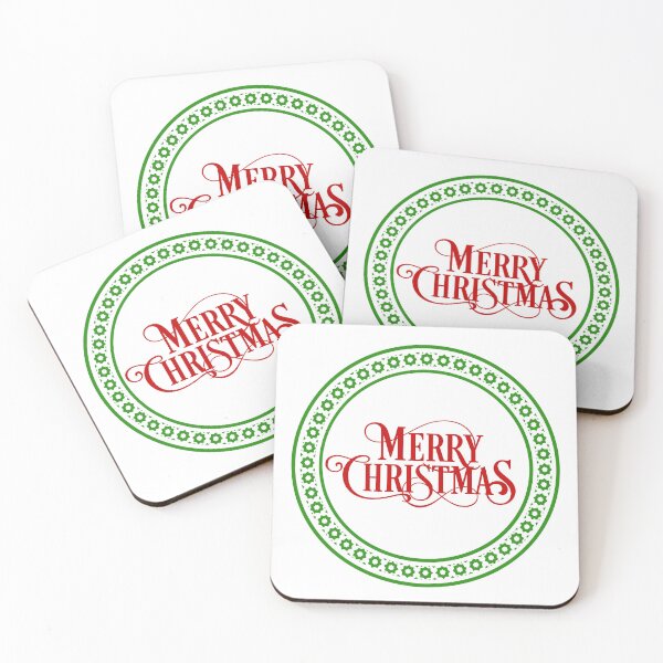 Item preview, Red and Green Merry Christmas Circular Message designed and sold by ChristmasCharm.