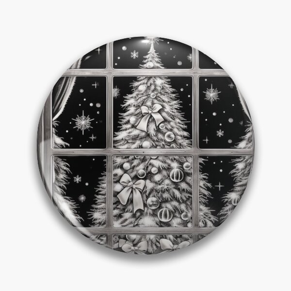 Item preview, Winter Night Christmas Scene Window Pictures for Chalk Marker designed and sold by AnnaMDesign.
