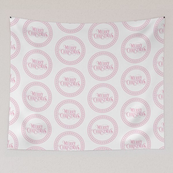 Item preview, Pink Merry Christmas Circular Message designed and sold by ChristmasCharm.