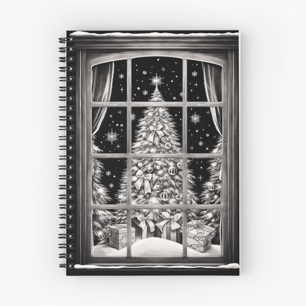 Item preview, Winter Night Christmas Scene Window Pictures for Chalk Marker designed and sold by AnnaMDesign.