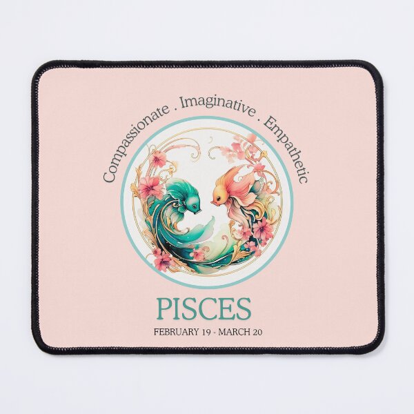 Item preview,  Cute Funny Daily Horoscopes Pisces  zodiac- Horescope/SunSign Theme  on pink back ground designed and sold by CosmicNook1.