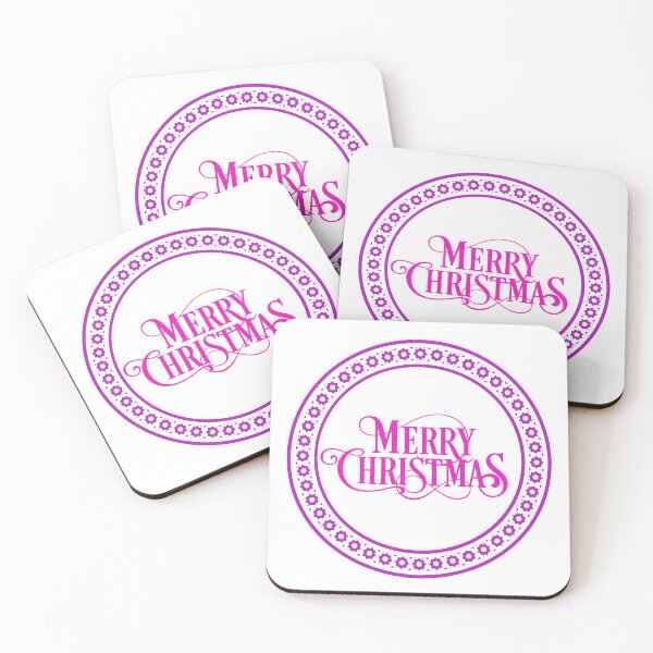 Item preview, Pink and Purple Merry Christmas Circular Message designed and sold by ChristmasCharm.