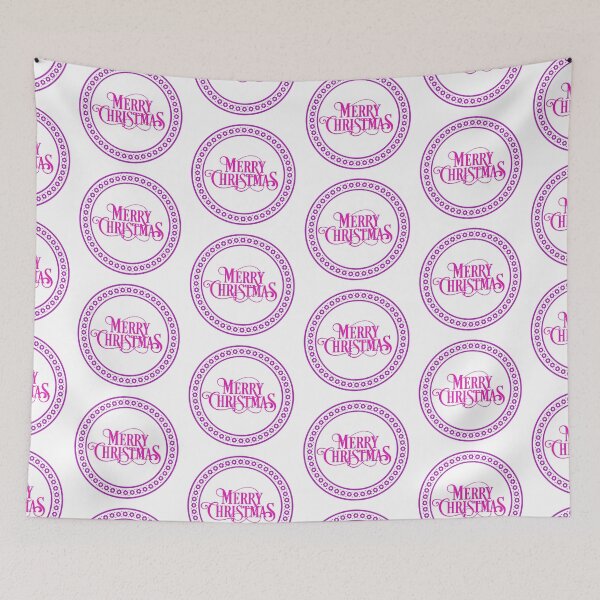 Item preview, Pink and Purple Merry Christmas Circular Message designed and sold by ChristmasCharm.